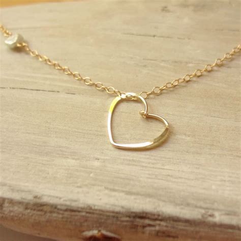 gold heart necklace